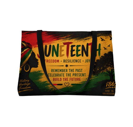 Juneteenth Weekender Tote Bag — Celebrate Freedom Canvas Tote