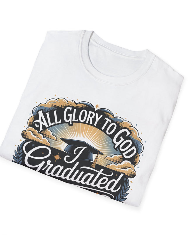 Class of 2026 Graduation T-Shirt — "All Glory to God I Graduated" Christian Grad Tee