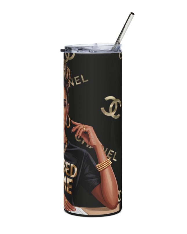 20oz Stainless Steel Tumbler — Focused On Me Afro Chic Woman Design