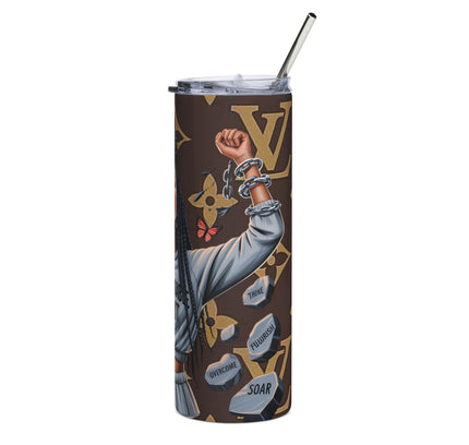 20oz Stainless Steel Tumbler — "Unbreakable Spirit" Inspirational Afrocentric Travel Cup