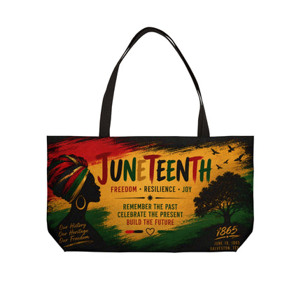 Juneteenth Weekender Tote Bag — Celebrate Freedom Canvas Tote