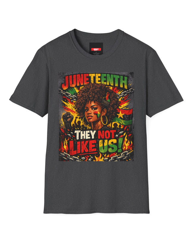 Juneteenth 'They Not Like Us' Afrocentric Woman T-Shirt