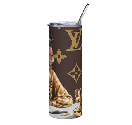 Choose Me LV 20oz Stainless Tumbler — Empowering Black Woman Illustration