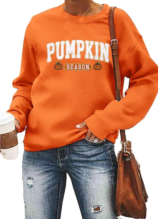 Pumpkin Season Sweatshirt Crewneck Tops