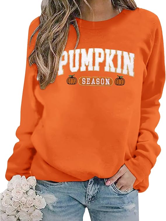 Pumpkin Season Sweatshirt Crewneck Tops