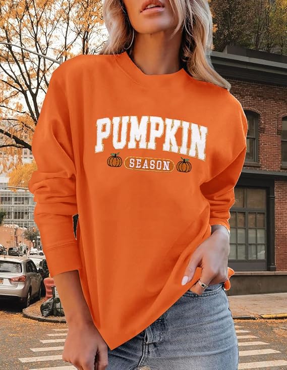 Pumpkin Season Sweatshirt Crewneck Tops